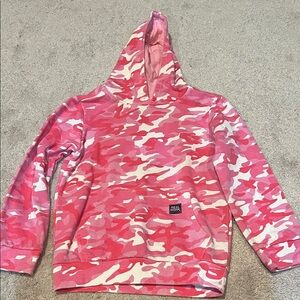 Kids Pink Camo Hoodie